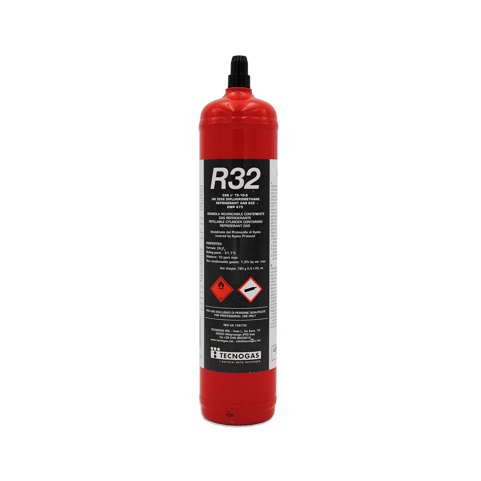TECNOGAS SRL - TGS00000011254 BOMBOLA FE DI GAS REFRIGERANTE R32 DA 0,