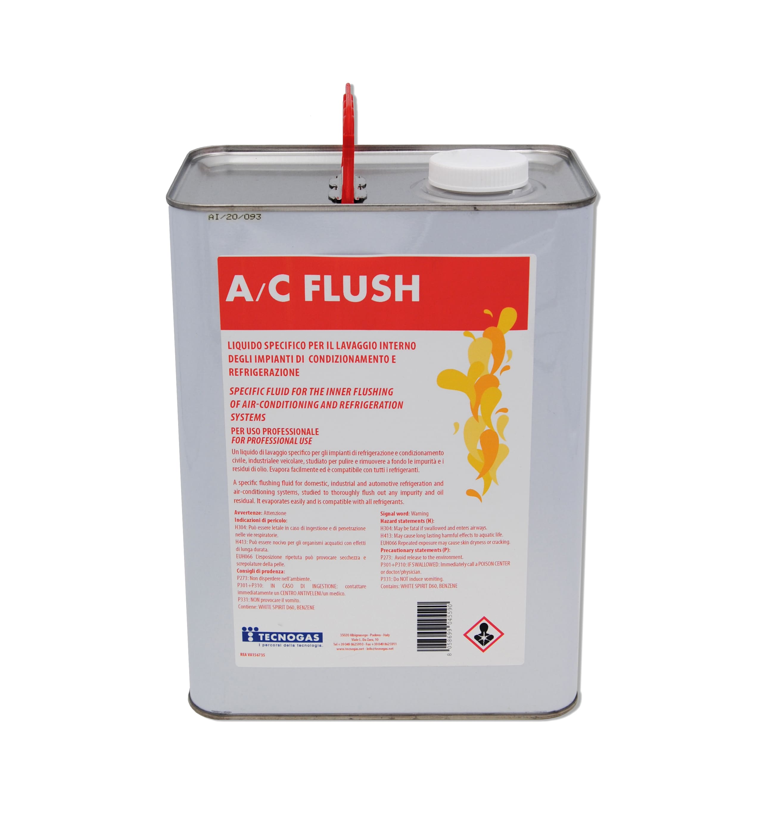 TECNOGAS SRL - TGS00000011602 LIQUIDO X LAVAGGIO TUBAZ.REFRIG.TANICA L