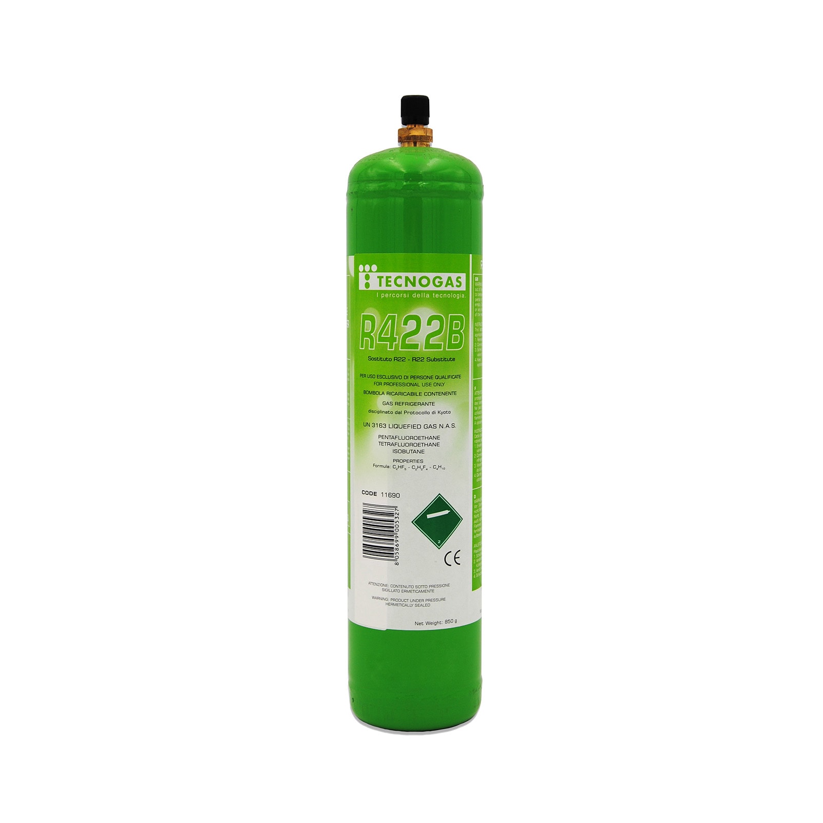 TECNOGAS SRL - TGS00000011690 BOMBOLA FE DI GAS REFRIGERANTE TR422B DA