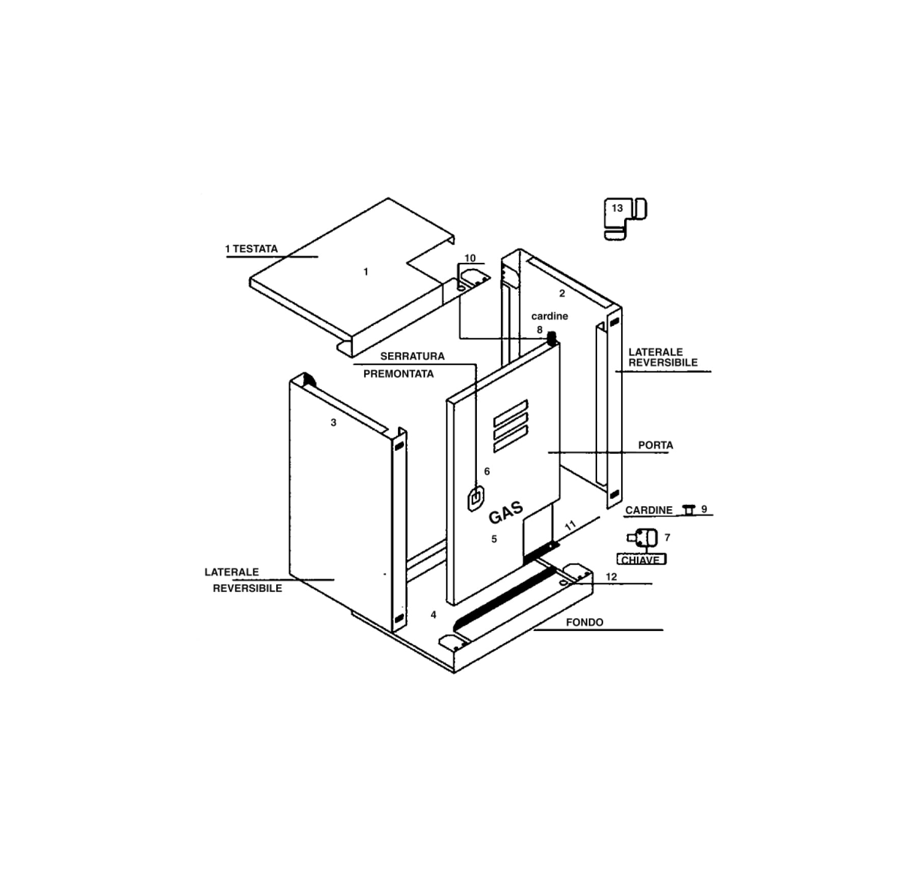TECNOGAS SRL - TGS00000051202 PANNELLO POSTERIORE INOX 50X40