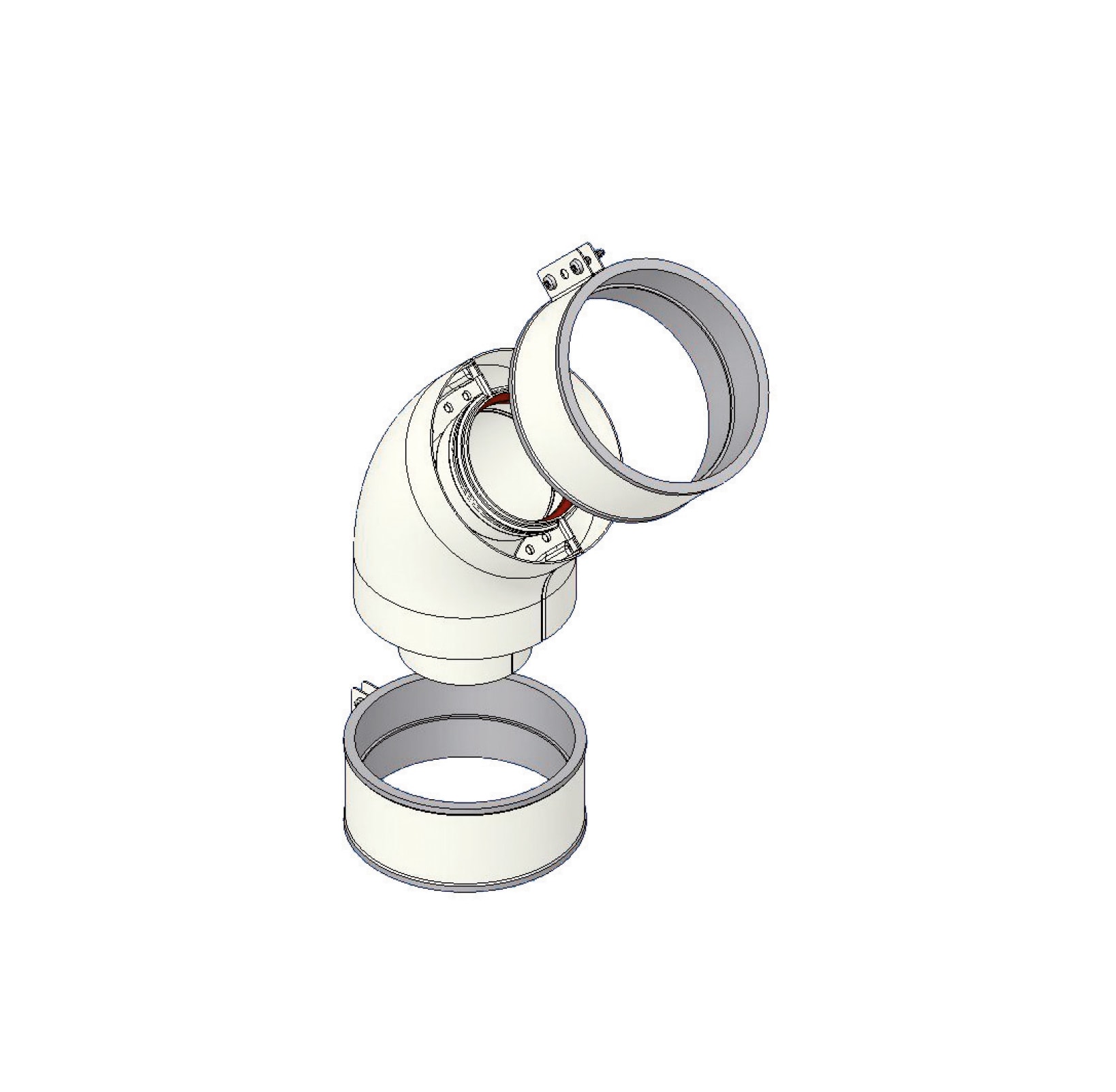 TECNOGAS SRL - TGS00000051100 CURVA COASSIALE 45° C/MANICOTTI E FASCET