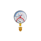 TECNOGAS SRL - TGS00000R01571 TERMOMANOMETRO POST.0/6 BAR D.80 MM 0/12