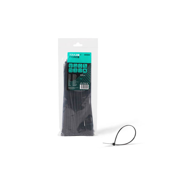 TRADEFORCE - TDM0000460066 FASCETTA UV NERA IN-OUT 250X4.8MM 100PZ