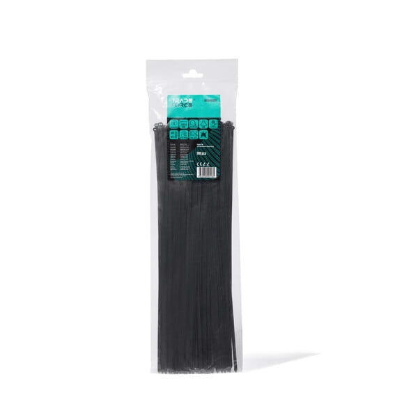 TRADEFORCE - TDM0000460097 FASCETTA NERA DENT.MET. 370X4.8MM 100PZ