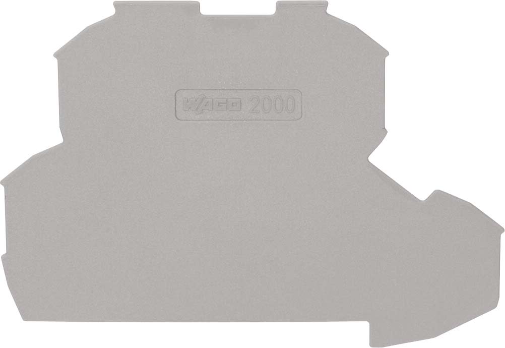 WAGO ITALIA SRL - WAG2000-2291 PIASTRA TERMINALE SPESSA 0,7 MM, GRIGIA
