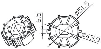 CAME SPA - CMC001YK5116 TONDO Z.F. 54X0.5MM