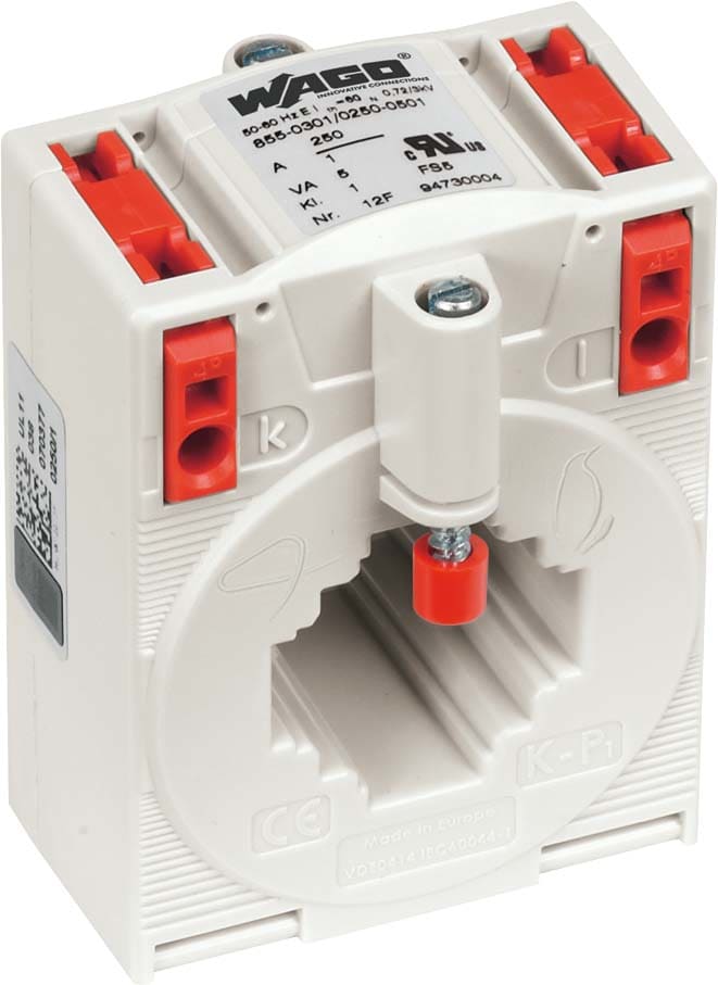 WAGO ITALIA SRL - WAG855-301/250-501 TRASFORMATORE INNESTO 250A 1A 5VA CL 1