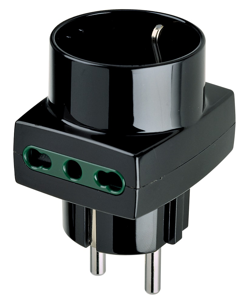 VIMAR SPA - VIW00325 ADATTATORE MULT. S31+2P17/11+P30 NERO