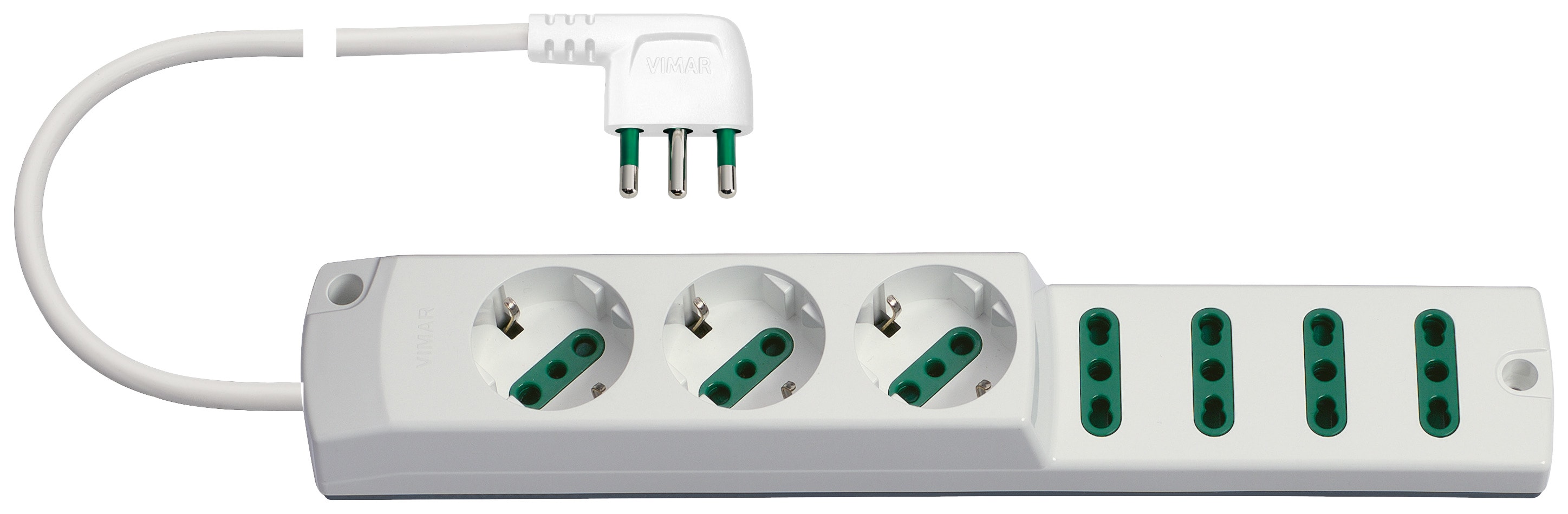 VIMAR SPA - VIW00424.CC.B PRESA MULT. 3P30+4P17/11+S17 90° BIANCO