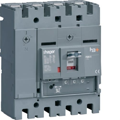 HAGER - HAGHHT161GR INT AUT H3+ P250 LSNI 4P 160A 25KA N REG