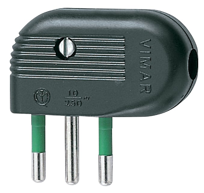 VIMAR SPA - VIW01041 SPINA 2P+T 10A 90° NERO