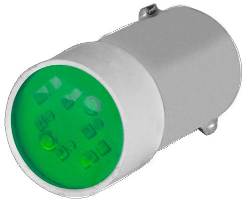 NEW ELFIN SRL - NEW010BA9SLV24 LAMPADINA LED VERDE 24V AC DC