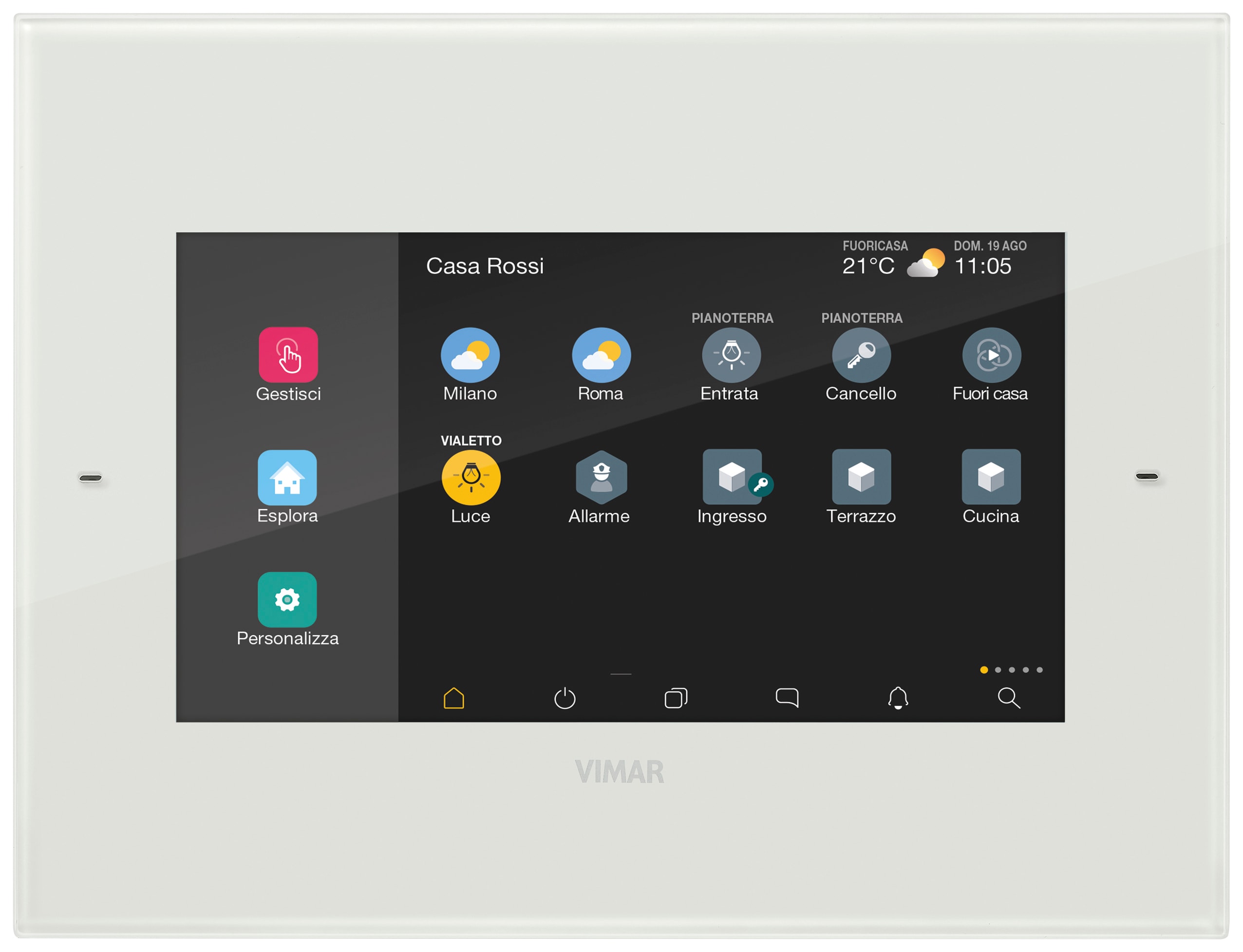 VIMAR SPA - VIW01422.B TOUCH SCREEN DOMOTICO IP 7IN POE BIANCO
