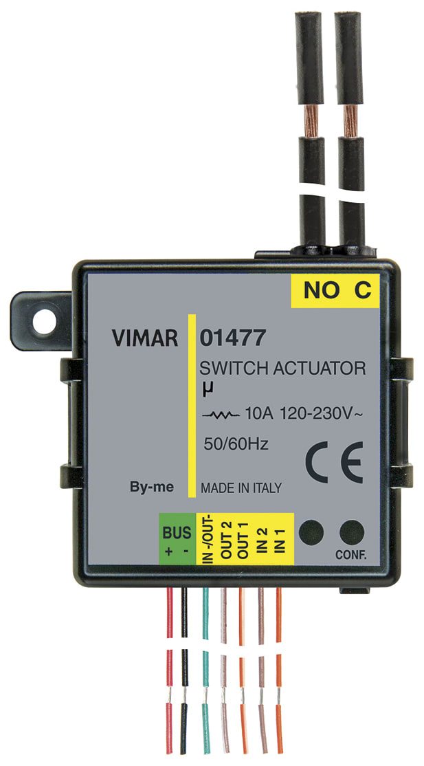 VIMAR SPA - VIW01477 MODULO DOMOTICO 2IN 3OUT (1 RELE+2 LED)