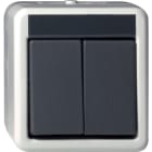 GIRA - GGI015530 PS.BIL. DOPPIO SOPRA INT. PROT.AC. GRIGI