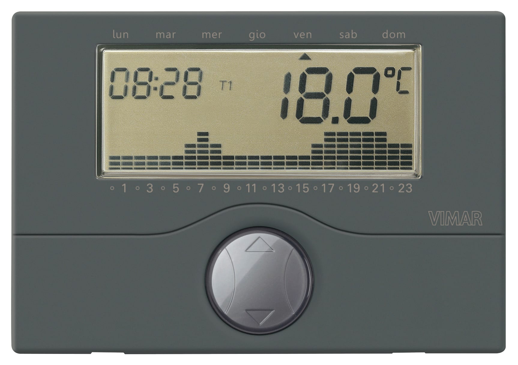 VIMAR SPA - VIW01910.14 CRONOTERMOSTATO A BATT. PARETE ANTRACITE