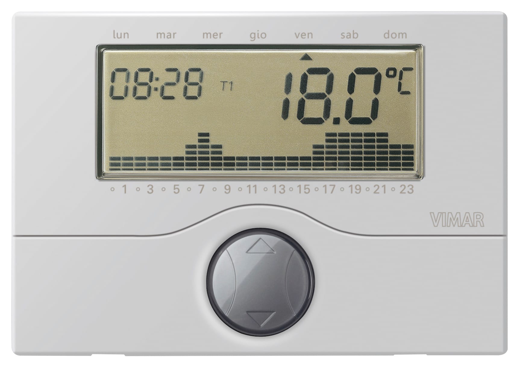 VIMAR SPA - VIW01910.20 CRONOTERMOSTATO A BATT. PARETE SILVER