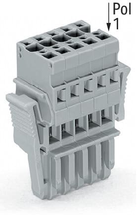 WAGO ITALIA SRL - WAG769-107/021-000 SPINA F 4MMQ 5MM 7P LEVE LATERALI GRIGIO