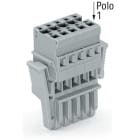 WAGO ITALIA SRL - WAG769-106/021-000 SPINA F 4MMQ 5MM 6P LEVE LATERALI GRIGIO