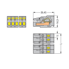 WAGO ITALIA SRL - WAG231-102/102-000 CONNETTORE FEMMINA PER 1 CONDUTTORE CAGE