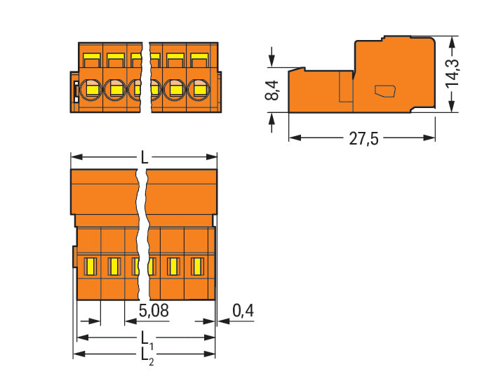 WAGO ITALIA SRL - WAG231-633 CONNETTORE MASCHIO PER 1 CONDUTTORE CAGE