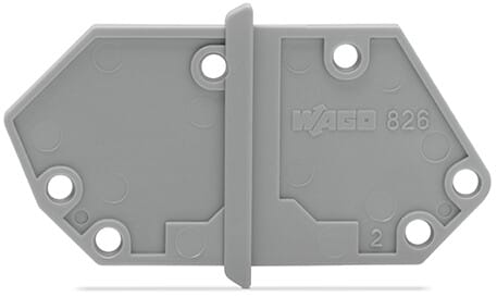 WAGO ITALIA SRL - WAG826-158 PIASTRA TERMINALE CON FISSAGGIO A SCATTO