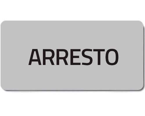 NEW ELFIN SRL - NEW02002T TARGHETTA ADES.ARRESTO