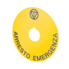 NEW ELFIN SRL - NEW020DD21 TARGHETTA GIALLA D90 EMERGENZA