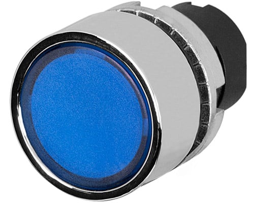 NEW ELFIN SRL - NEW020PTAILBLW PULSANTE T.INTERO LUM.BLU MET.