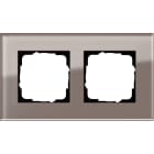 GIRA - GGI0212122 PLACCA 2-M GIRA ESPRIT VETRO OMBRA