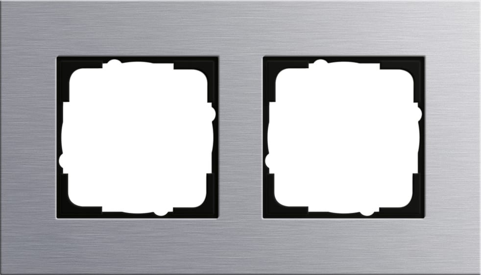 GIRA - GGI021217 PLACCA 2-M GIRA ESPRIT ALLUMINIO