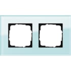 GIRA - GIR021218 PLACCA 2-M GIRA ESPRIT VETRO MENTA