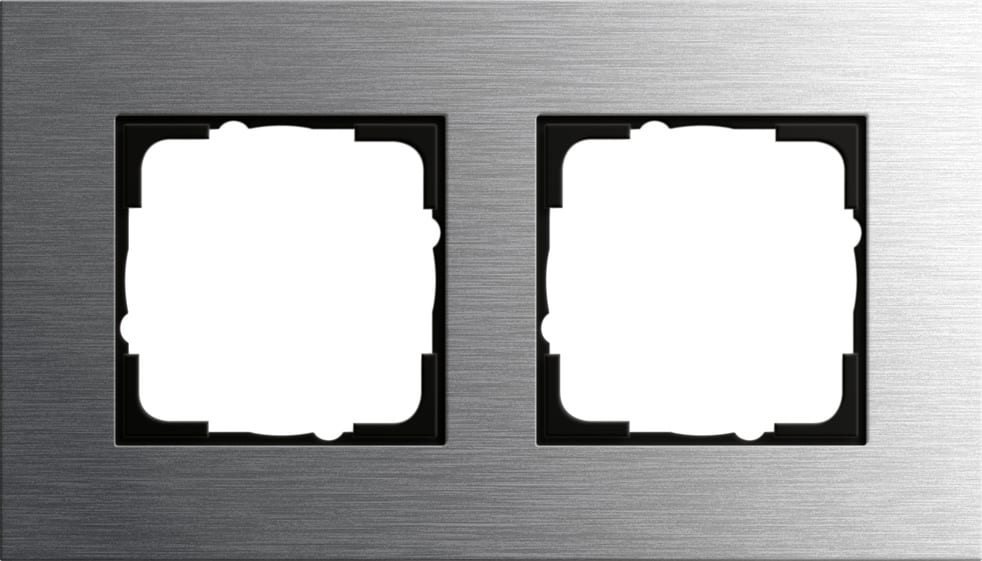 GIRA - GGI0212219 PLACCA 2-M GIRA ESPRIT ACCIAIO INOX