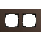 GIRA - GIR0212223 PLACCA 2-M GIRA ESPRIT LIN.MPX.MARRONE S