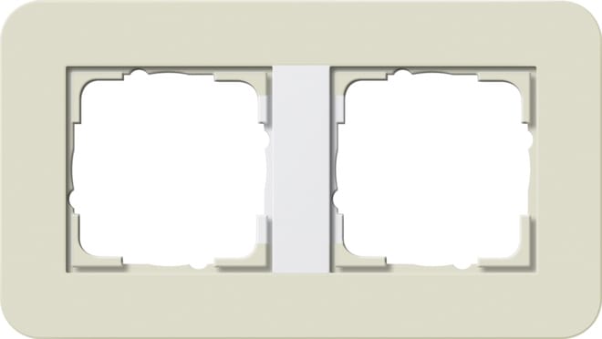 GIRA - GIR0212417 PLACCA 2-M GIRA E3 SABBIA/BNC PURO