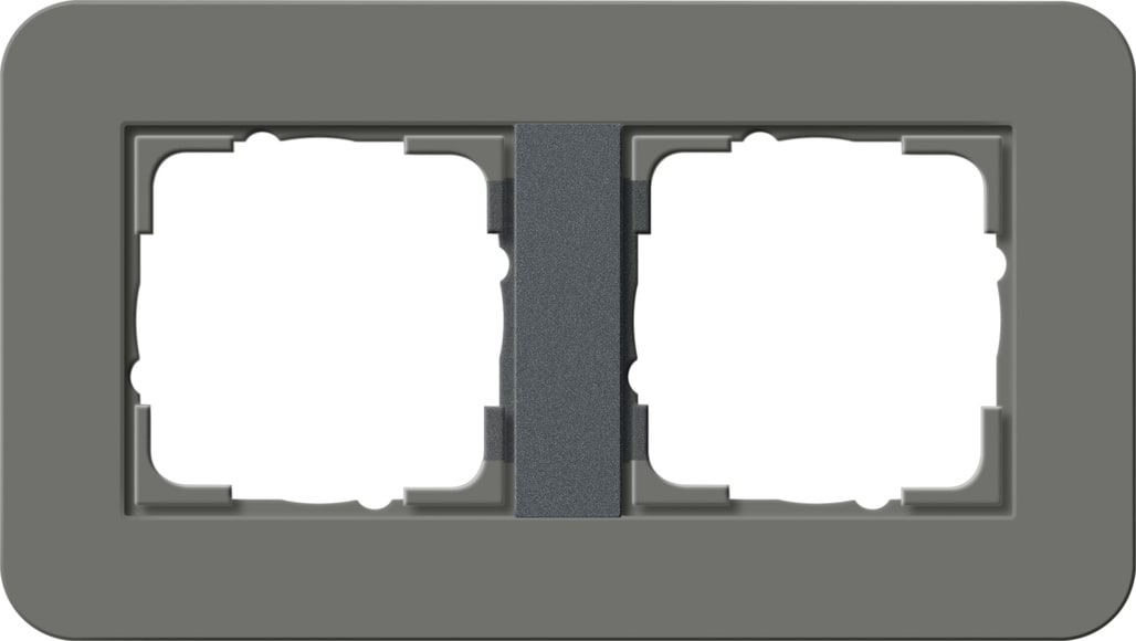 GIRA - GGI0212423 PLACCA 2-M GIRA E3 GRIGIO SC./ANTRAC.