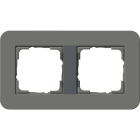 GIRA - GGI0212423 PLACCA 2-M GIRA E3 GRIGIO SC./ANTRAC.