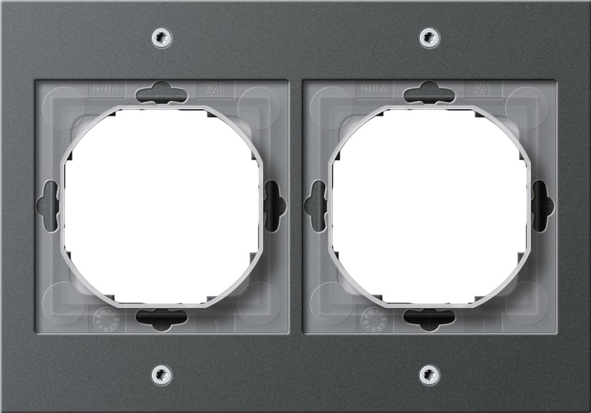 GIRA - GGI021267 PLACCA 2-M GIRA TX_44 (PA IN) ANTRACITE