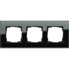 GIRA - GGI021305 PLACCA 3-M GIRA ESPRIT VETRO NERO