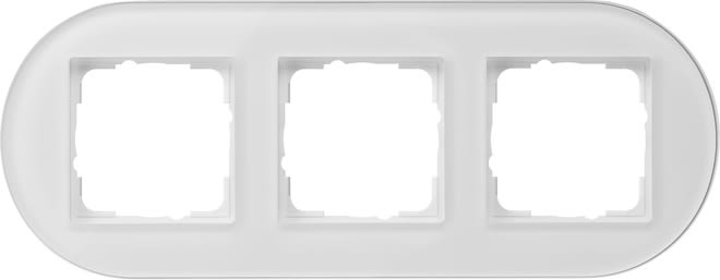 GIRA - GIR0213130 PLACCA 3-M GIRA STUDIO VETRO BIANCO