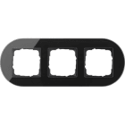 GIRA - GIR0213135 PLACCA 3-M GIRA STUDIO VETRO NERO