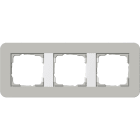 GIRA - GIR0213412 PLACCA 3-M GIRA E3 GRIGIO/BNC PURO