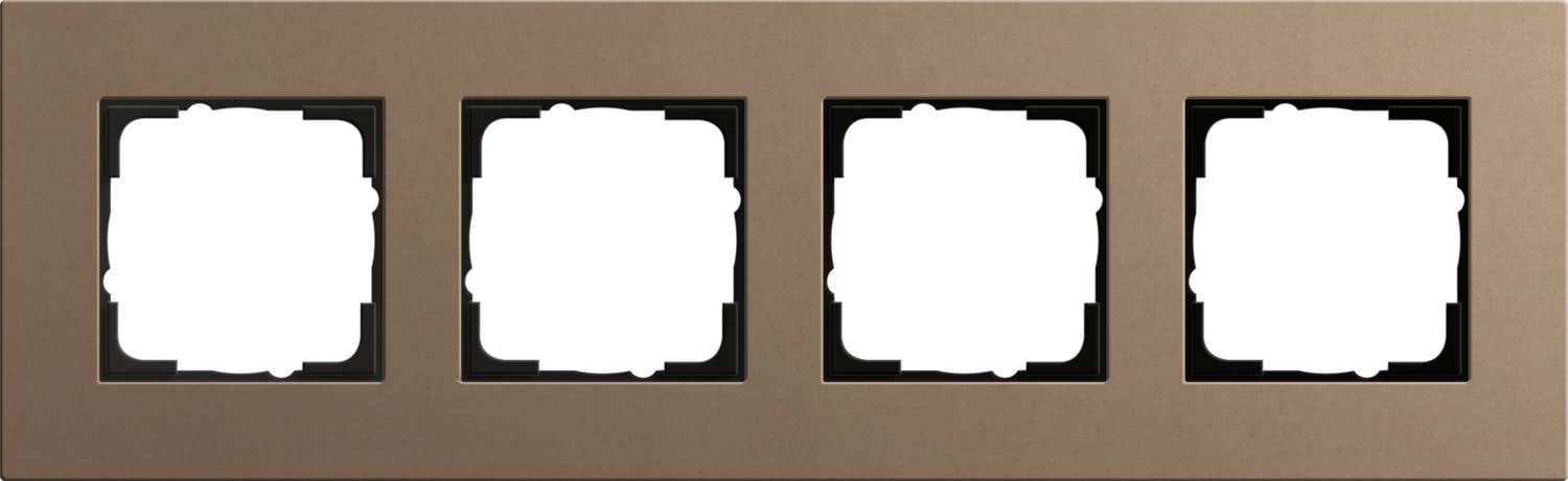 GIRA - GGI0214221 PLACCA 4-M GIRA ESPRIT LIN.MPX.MARRONE C