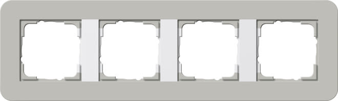 GIRA - GIR0214412 MASCH. COPERTURA 4X GIRA E3 GRIGIO/BNC P