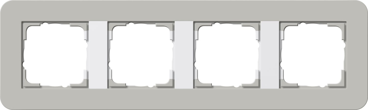 GIRA - GGI0214412 PLACCA 4-M GIRA E3 GRIGIO/BNC PURO