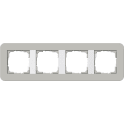 GIRA - GGI0214412 PLACCA 4-M GIRA E3 GRIGIO/BNC PURO