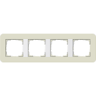 GIRA - GGI0214417 PLACCA 4-M GIRA E3 SABBIA/BNC PURO
