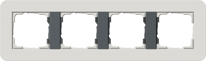 GIRA - GIR0214421 PLACCA 4-M GIRA E3 GRIGIO CH./ANTRAC.