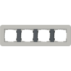 GIRA - GIR0214422 PLACCA 4-M GIRA E3 GRIGIO/ANTRAC.
