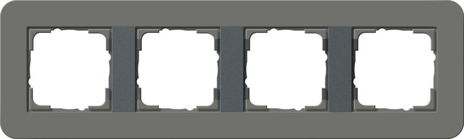 GIRA - GIR0214423 MASCH. COPERTURA 4X GIRA E3 GRIGIO SC/AN